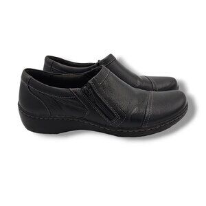 Clarks Collection Cora Giny Loafers Womens 7 Black Leather